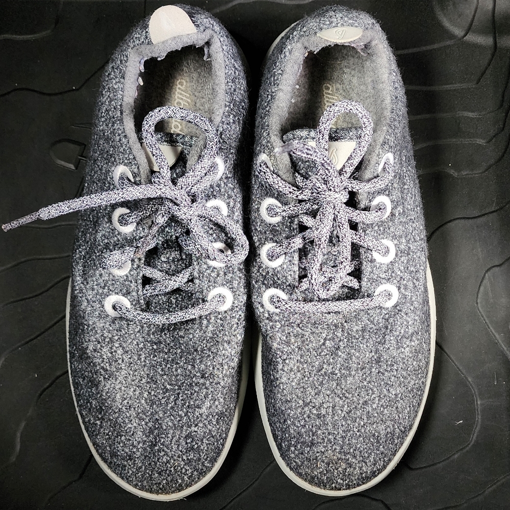 All Birds Lace Up Casual Sneakers Womens 9 Gray Preppy Athleisure Travel